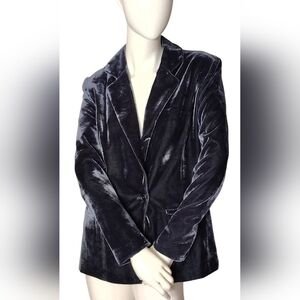 Lord & Taylor Sign Lab Velvet Women's Blazer Jacket Sz med